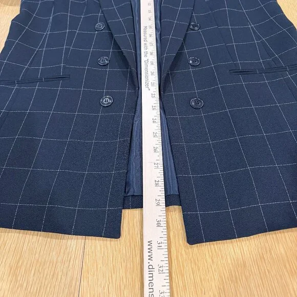 NWT Black Windowpane Blazer Bar lll open-front WM XL, 16 officecore capsule - Picture 9 of 14